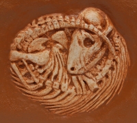 Thrinaxodon, cynodont, sculpture